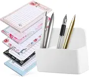 Uonlytech 1 Notepad and Pen Holder Kit for Refrigerator Charming Pads for Grocery List to Do Notes Office Organization and Home Use