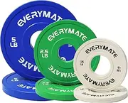 EVERYMATE Change Weight Plates:1.25LB 2.5LB 5LB Set Fractional Plate Olympic Bumper Plates Set for Strength Training, 2 inch weight plates