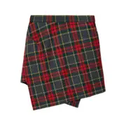 [Vivienne Westwood] Vivienne Westwood Asymmetric Plaid Mini Skirt 40 IT GREEN/RED