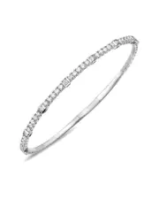 Forever Creations 14K 1.00 ct. tw. Diamond Flexible Bangle Bracelet