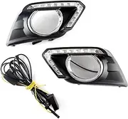 LED DRL Daytime Running Light Front Fog Lamps with Turn Signal Assembly Accessories Compatible With Nissan X-TRAIL 2014 2015
