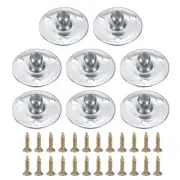 8Pcs Round Base T-Nuts, M6 3 Holes Iron Plate Nut, 11.2mm Height, Silver