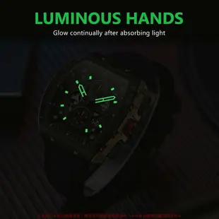 MINI FOCUS 迷你新款手錶男士豪華時尚矽膠計時手錶男防水夜光石英手錶