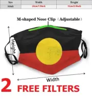 TOP QUALITY AUSTRALIA ABO CARBON MASK 3 LAYER 2FREE FILTERS REUSEABLE WASHABLE