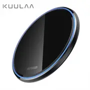 Qi Mirror Wireless Charger 10W With Led Light Fast Charging For Iphone Samsung Black Chargers & Cradles