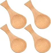Nivofu 4pcs Small Bamboo Salt Spoon, Mini Bamboo Spoons, Mini Bamboo Spoon with Short Handle, Bamboo Spice Spoon, Small Spoons for Spices, Small Jam Jars, Sugar, Honey, Tea, Mustard, Ice Cream