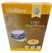 VillaWare Uno Heart Shape Round Waffler Model #2003 Waffle Maker