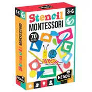 Headu Montessori Stencil Drawing/Colouring Shape Kids Fun Activity Game Kit 3-6y