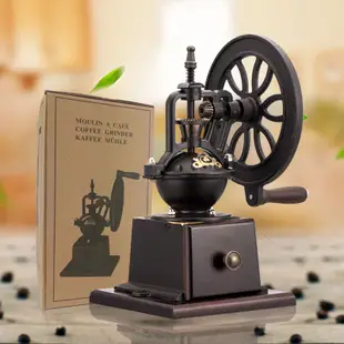 復古摩天輪手搖磨豆機咖啡研磨器手動磨粉機研磨機家用咖啡機