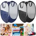 Folding Laundry Basket 75L Collapsible Washing Basket Pop Up Mesh Laundry✲