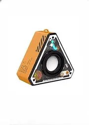 Portable Bluetooth Speaker HiFi Surround Sound Wireless Music Box Bass Outdoor Waterproof with RGB Light (Orange)