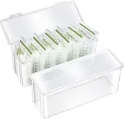NEAMVCT Storage Tower for Breastmilk Storage Bag, 2 Pcs Set Freezer Storage Organizer, for Bottles, Yogurt Storage Bags and Freezer Storage Container