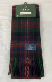 Clans Scotland Fringed Lambswool Muffler Tartan Scarf CAMERON OF ERRACHT Plaid