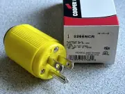 NEW Cooper 5266NCR 15A 125V 2P 3W NEMA 5-15P Yellow Autogrip Plug 3 Prong