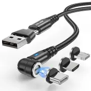 Uslion 5A USB-A to iP/Type-C/Micro Cable QC3.0 Fast Charging Data Transmission Copper Core Line 1M/2M Long for iPhone 12
