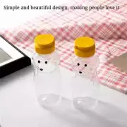 Cute Cartoon Bear Straw Cup Squeezable Milk Tea Juice Bear Bottle BBQ Honey Bott