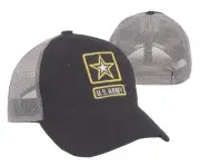 US ARMY Military Insignias Black/gray MESH Back Tactical Hunting Hat Cap