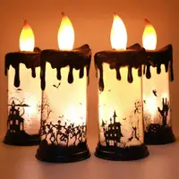 在飛比找ETMall東森購物網優惠-萬圣節電子蠟燭桌面擺放裝飾道具LED小夜燈南瓜燈骷髏鬼節禮物
