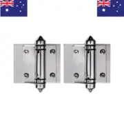 Master Range Hinge Set for Frameless Glass Pool Fence Gate, Self Closing