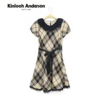 在飛比找momo購物網優惠-【Kinloch Anderson】圓領蕾絲泡泡袖綁帶洋裝連