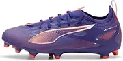 Unisex-Child Ultra Pro Firm Artificial Ground (Little Big Kid) Sneaker, Lapis Lazuli/Puma White/Sunset Glow, 3.5 Big Kid