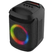 M&B Portable Splash Proof 80W Bluetooth Party Speaker, IPX4, TWS Pairing, Multi-Input, Lithium Battery, RGB, USB Charging