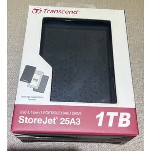 Transcend 創見 1TB StoreJet 25A3 2.5吋 USB3.1行動硬碟
