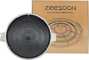 ZEESOON Korean Traditional Cast Iron BBQ Grill Pan Lid Shape Indoor/Outdoor Grill Pan, Caldron lid Shape Cast Aluminum Pan