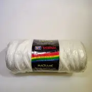 Vintage Macrame Brush Cord Yard Braided Polypropylene White Westrim 82 Yards