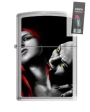 Zippo 200 Dracula Biting Neck Gold Collection RARE Lighter + FLINT PACK