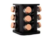 Maxwell & Williams Astor Spice Rack 12pc Black Unfilled Gift Boxed