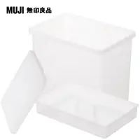 在飛比找PChome24h購物優惠-【MUJI 無印良品】PP收納箱(深型)+箱內托盤+專用蓋