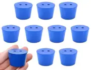 10PK #7 ASTM Neoprene Stoppers, 2 Holes - Eisco Labs