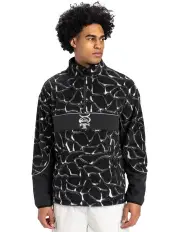 [Quiksilver] Mercury Half Zip Polar Fleece Top in Black