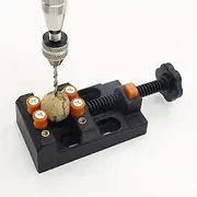 1pc Mini Drill Press Vise Clamp for DIY Jewelry and Crafts Quick-Adjust 0-2 Inch (0-5.3cm) ABS Plastic Bench Vise with Olive Bodhi Bead Grip Precision Drillin