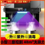 熱銷 110V 抽油煙機 油煙機 小智語音控制抽油煙機 大吸力 頂側雙吸L型 7字形 自動清洗 商用抽油煙機