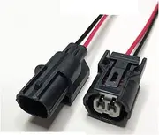Dj7021a-1.2 Car Intake Pressure Sensor 2/3/4/ Pin Ignition Coil Male and Female Connector Steering Lamp Harness Sheath (Color : 2p Strip line, Size : 5sets)