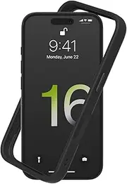 RhinoShield Bumper Case Compatible with [iPhone 16] | CrashGuard - Shock Absorbent Slim Design Protective Cover 3.5M / 11ft Drop Protection - Black