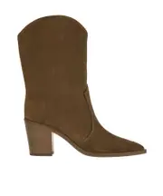 Gianvito Rossi Denver Pointed-Toe Boots 37.5 brown