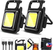 Cob Keychain Work Light Keychain Flashlight 4 Light Modes,Keychain Light Emergen