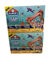 Pack Of 2 Elmer's Ocean Dive Slime Kit 9ct