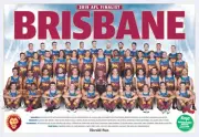 Brisbane lionsteam poster, AFL football,premiers dogs,crows ,swans,books,blues 1