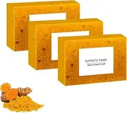 Turmeric Soap bar, Lemon Soap Bar for Face and Body, Smooth Skin Deep Cleanser Brightens skin， Face wash for man & Women (3pcs)