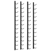 Wall Mounted Wine For 12 Bottles Pcs Black Iron Racks