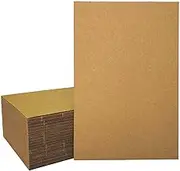 50 Packs 11x17 Inch Corrugated Cardboard Sheets, Premium Brown Kraft Corrugated Pads Cardboard Inserts Bulk Flat for T-Shirts, Shipping, Mailing, DIY Décor and Crafts