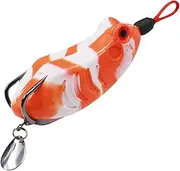 Frog Lures,Silicone Realistic Dynamic Frog Bait | Fish Tackle Accessories for Freshwater Saltwater Trout Crappie Walleye Pike Musky