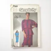 Simplicity 7368 Womens Shirt Dress Tunic Skirt Capris Sewing Pattern Size 16