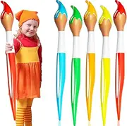 6 Pcs 41.4 Inch Giant Inflatable Paint Brush Large Blow up Paintbrushes Colored Inflatable Paintbrushes Art Paint Brushes Balloon Prop Kit for School Classroom Events and Birthday Party Decorations
