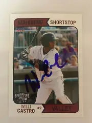 Willi Castro 2015 Signed Mahoning Valley Scrappers Team Card