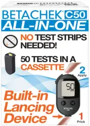 BETACHEK Blood Glucose Monitor Diabetes Testing Kit Sugar Meter with 50 Tests